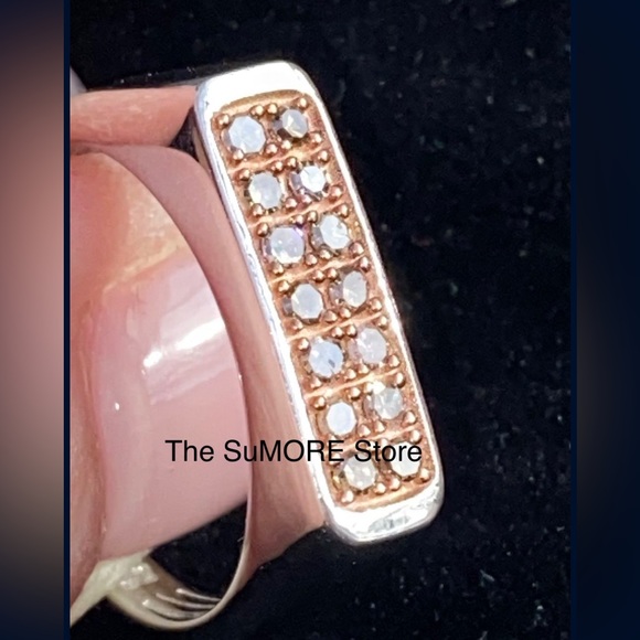 1/2 CT. T.W. Champagne and White Diamond Ring in 10K White  Genuine Men’s Champagne Diamond Ring